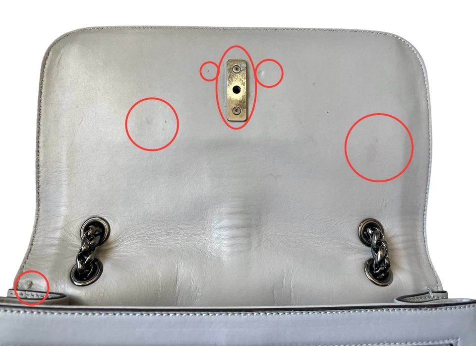 Bolso de hombro Christian Louboutin Sweet Charity de cuero gris Foto 2 de 4