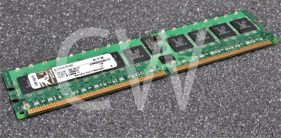 KVR400D2S4R3 KINGSTON 1GB PC3200 DDR-400MHz CL3 184-Pin DIMM 2.5V Memory Module - Image 2 of 2
