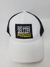 Bud Light Seltzer Lemonade White with Black Mesh Snapback Hat Cap