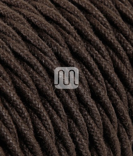 CAVO ELETTRICO COLORATO TONDO/TRECCIA IN TESSUTO CANVAS VINTAGE. PENDEL, LAMPADE - Foto 11 di 16