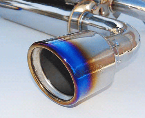 Invidia HS09IFXGID for 09+ FX35 2/4WD Gemini Rolled Titanium Tip Catback Exhaust - Picture 5 of 7