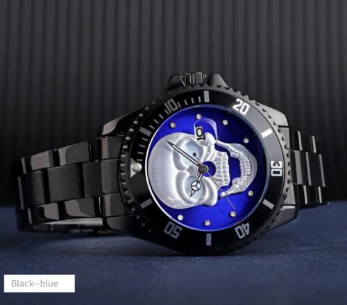 SKMEI Men's Quartz Skull, Stainless Steel Skeleton waterproof watch $$$ - Imagen 14 de 27