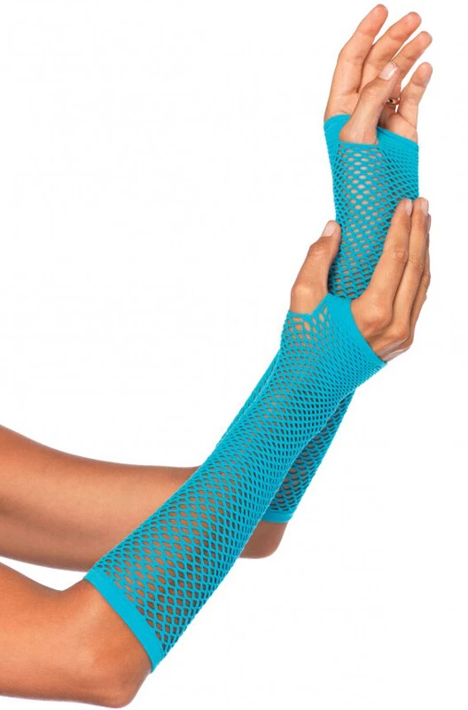 Guantes de red triangular sin dedos para mujer accesorio de disfraz Foto 2 de 4