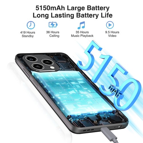 2024 DOOGEE N55PLUS Android 14 Smartphone 20GB+128GB 5150mAh Phone Face Unlocked - Picture 6 of 8