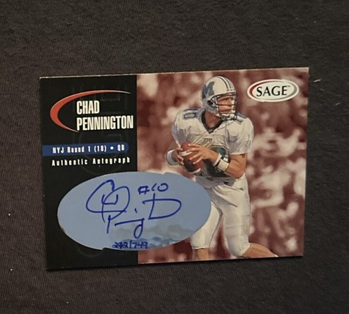 *2000 SAGE Red #A32 Chad Pennington Auto RC 292/749 !!!