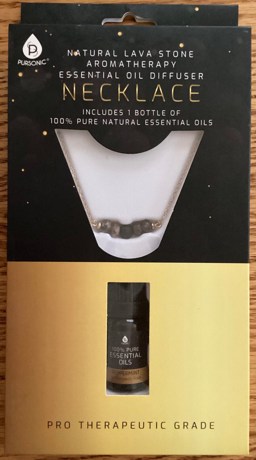 Aromatherapy Essential Oil Diffuser Necklace with Lava Stone