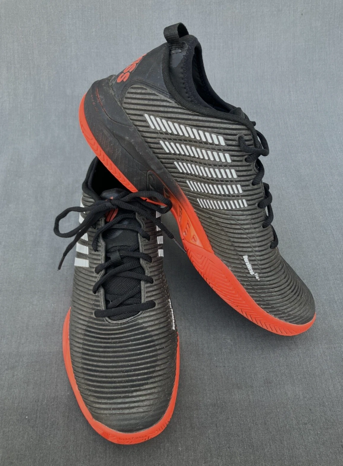 Chaussures de tennis K Swiss Hyper Court Supreme homme taille 13 noir orange épicé 06615 061
