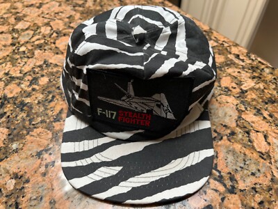 VTG NOS 90's ZEBRA F-117A Stealth Fighter Trucker Hat Snap Back Cap Philippines