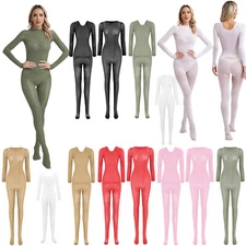 Womens Jumpsuit Ultra Bodysuit Teddy Bodystocking Slim Fit Nightwear Thin Sexy