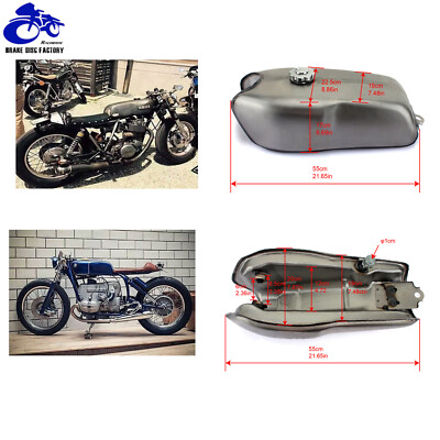 9L / 2.4 Gal Vintage Cafe Racer Universal Gas Fuel Tank RD50 RD350