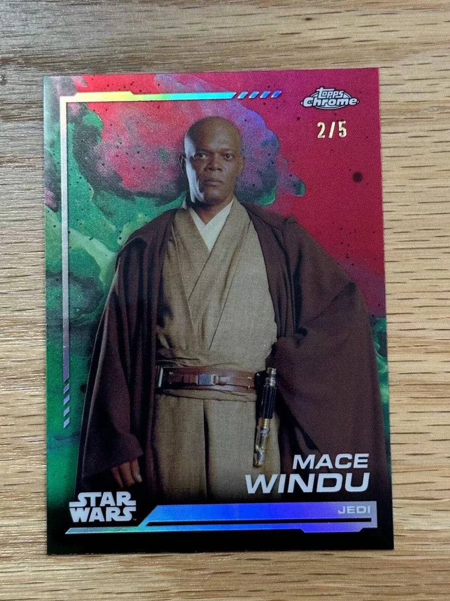 2024 Topps Chrome Star Wars Mace Windu Red Refractor /5 #138 | eBay