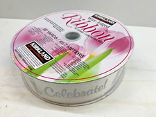 Kirkland Ribbon: CELEBRATE Wedding. Wire-edged Floral/gift Wrapping 50 Yards