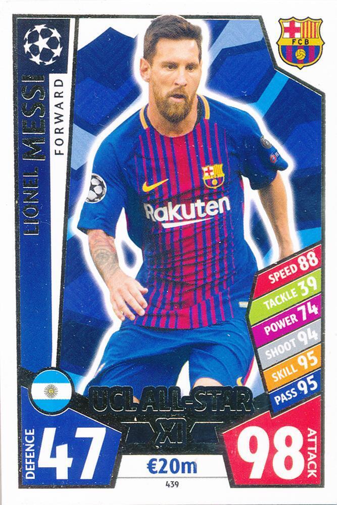Match Attax Champions League 17/18 - 439 - Lionel Messi Match Attax Champions League 17/18 - 439 - Lionel Messi