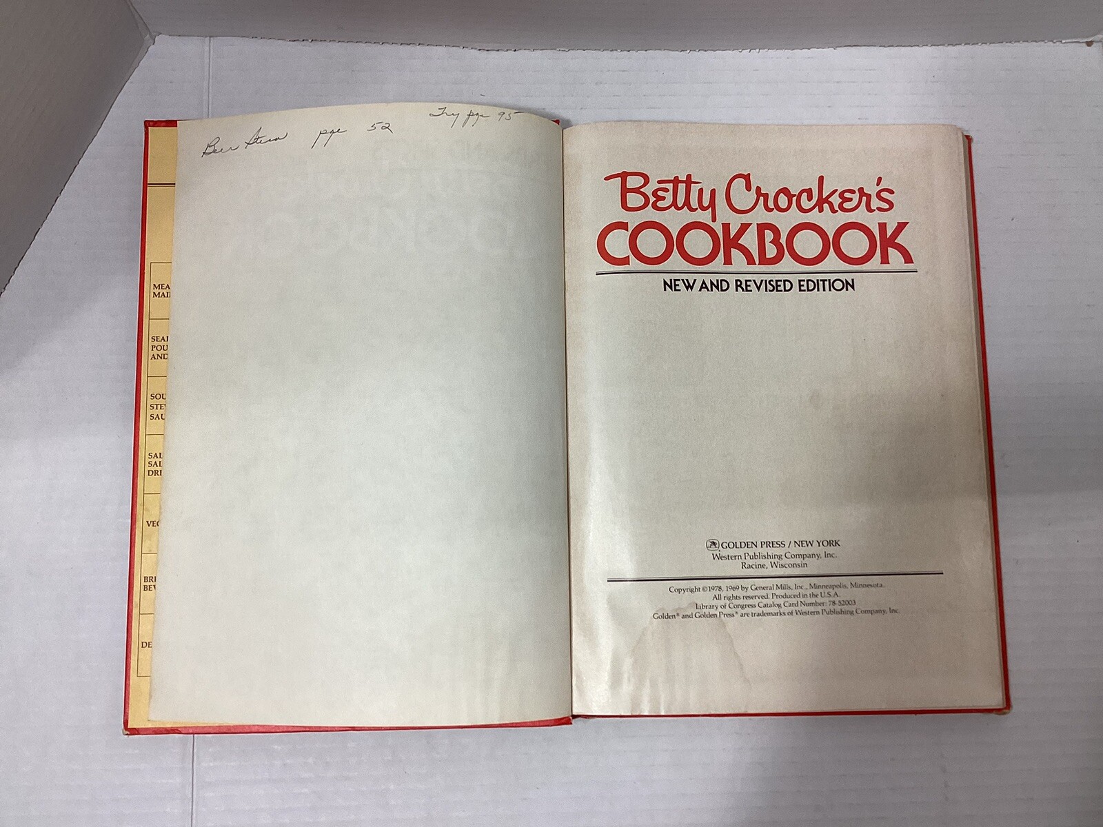 Betty Crocker 1979 Cookbook New and Revised Edition 2nd Printing Vintage Recipes