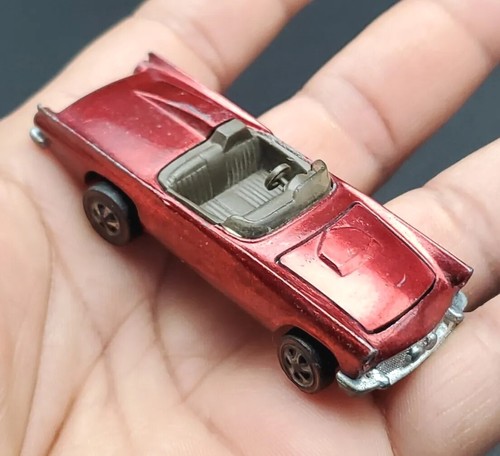 1968 Hot Wheels Redline Classic 57 T-Bird Red/Brown Interior - Picture 9 of 15
