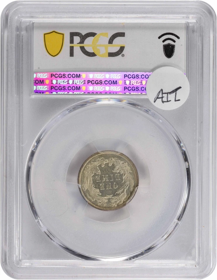 1890 Liberty Seated Silver Dime F-109 PR63 PCGS - Image 2 of 4