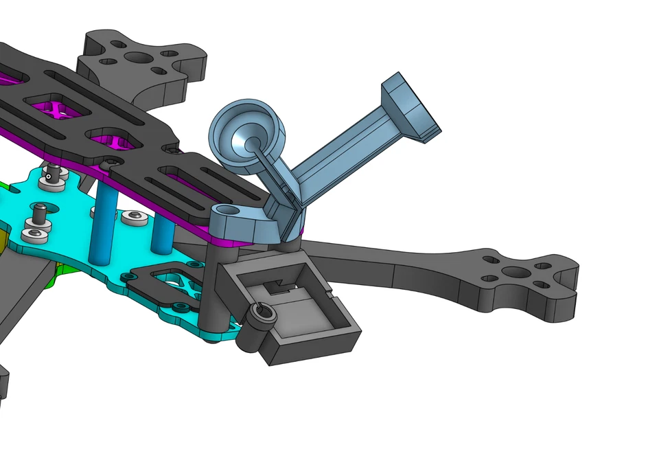 TPU Source Onev5.1 Walksnail Avatar V2 Dual Antenna Optimal 90 Degrees Mount PIF - Image 4 of 4