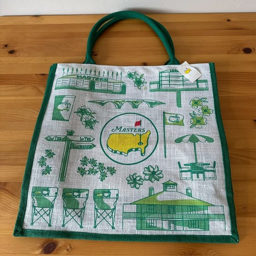 2025 Masters Green Pink Blue Jute Tote Bag Augusta National Golf Club Multicolor - 第 8/17 張圖片