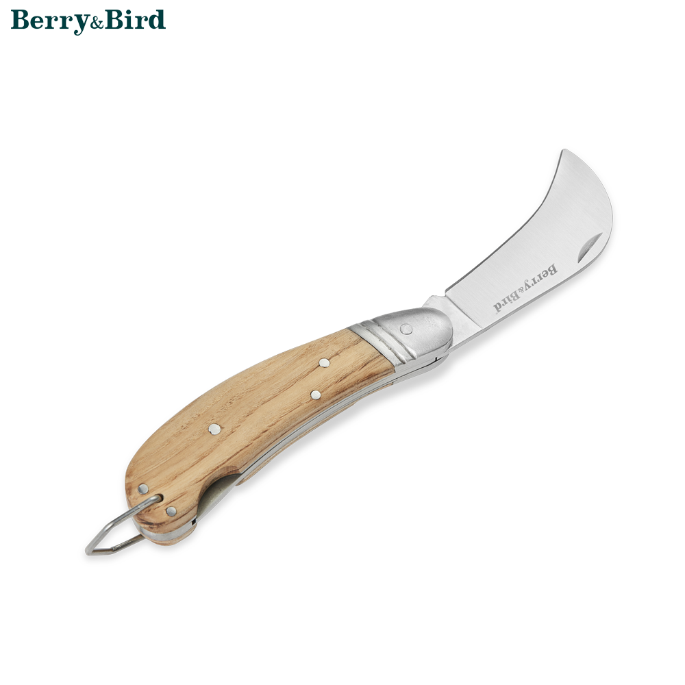 Berry&Bird Pruning Knife Hawkbill Pruner Knife Folding Pocket Knife