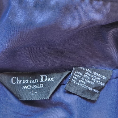 Vintage Christian Dior Monsieur Windbreaker Jacket Zip-Up Green Blue Men's L - Picture 7 of 10