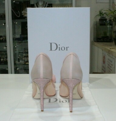 Dior Blush Pink Silk Midnight Garden Rhinestone Embellished Dior Blush Pink Silk Midnight Garden Rhinestone Embellished