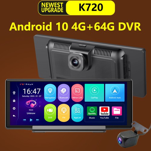 Android 10 Car DVR Dash Cam Rearview Mirror Recorder Touch Screen HD BT GPS Wifi - Picture 5 of 24