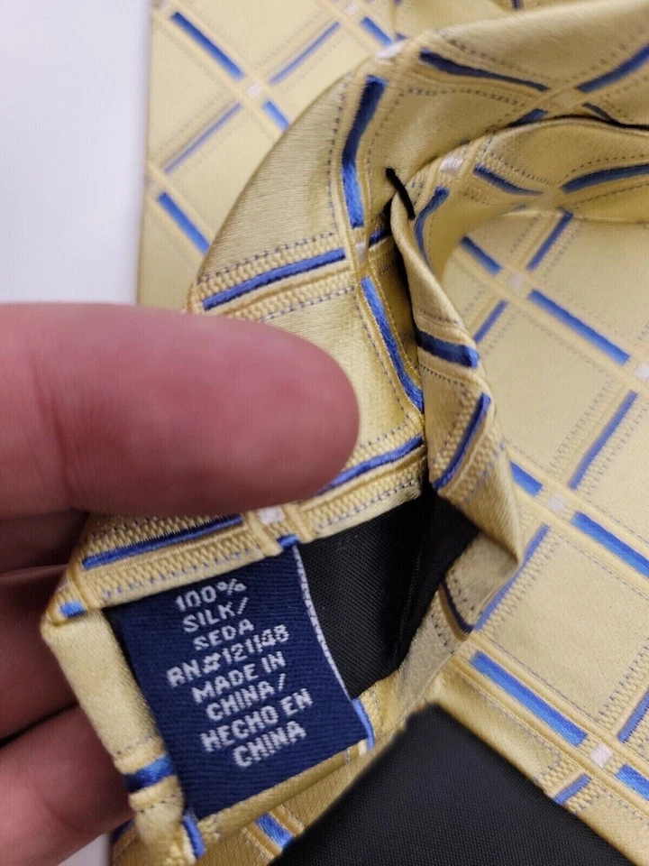 Stafford мужской официальный галстук 58 «L x 3,25» W золото 100% шелк - Изображение 4 из 4