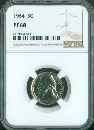 1964 Jefferson Nickel NGC PF68 Quality