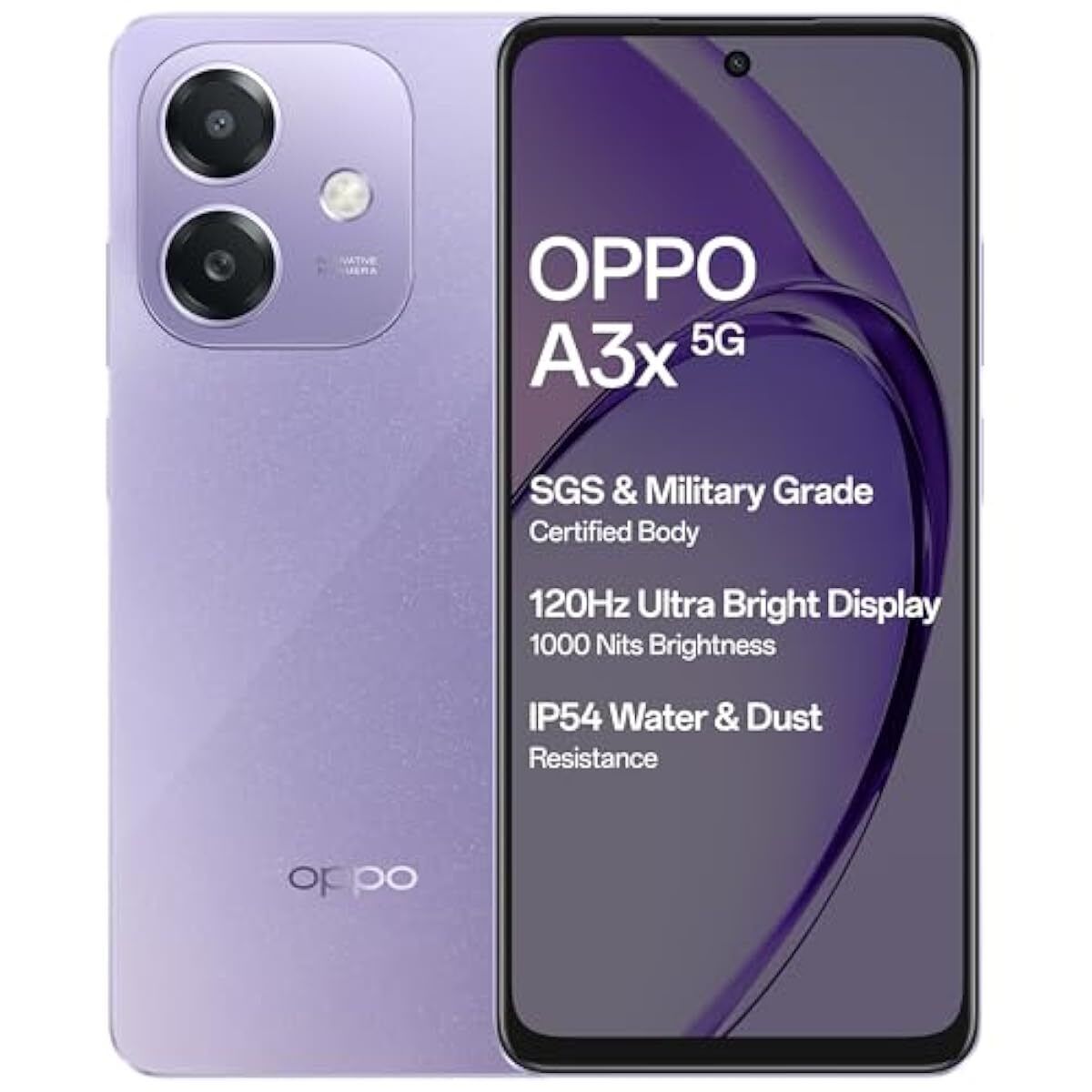 OPPO A3X 5G (Starry Purple, 4GB RAM, 128GB Storage)|6.67 OPPO A3X 5G (Starry Purple, 4GB RAM, 128GB Storage)|6.67