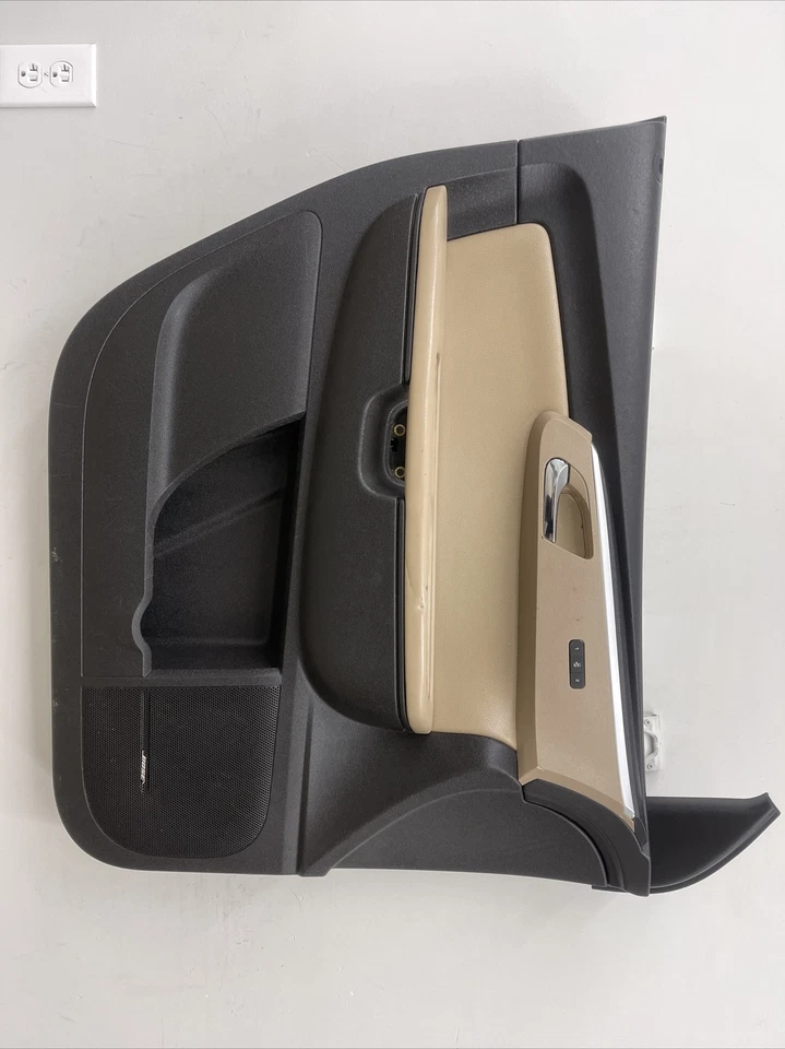 09-11 Chevrolet Traverse Set Of Front Interior Power Door Panels OEM Tan/Black - Image 2 of 4