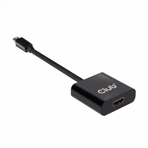 CLUB3D ADATTATORE MINI DISPLAYPORT 1.2 MALE TO HDMI 2.0 FEMALE 4K 60HZ UHD/3D AC
