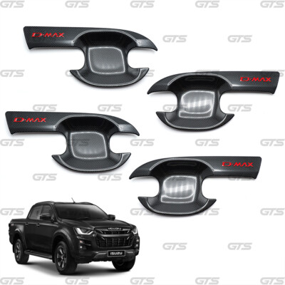 Carbon Door Handle Cover Insert Bowl Trim Red For Isuzu D-Max V-Cross 2020 2021