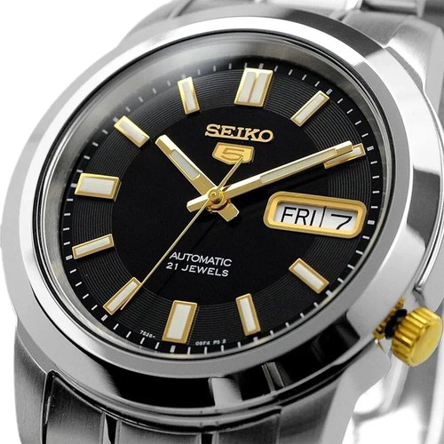 Seiko 5 Sports Automatic Silver Case Silver Steel Strap SNKK17K1 RRP £199 - Picture 2 of 4
