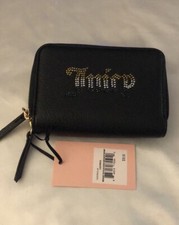 Juicy Couture Liquorice Black Breaking The Rules Medium Double ZA Wallet NWT
