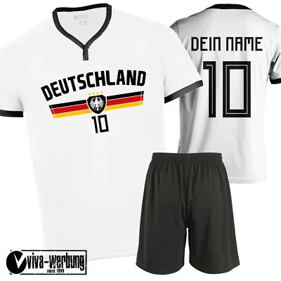 SOL'S Deutschland Kinder Trikot Short Shirt mit Wunschname Nummer Geschenk Weihnachten