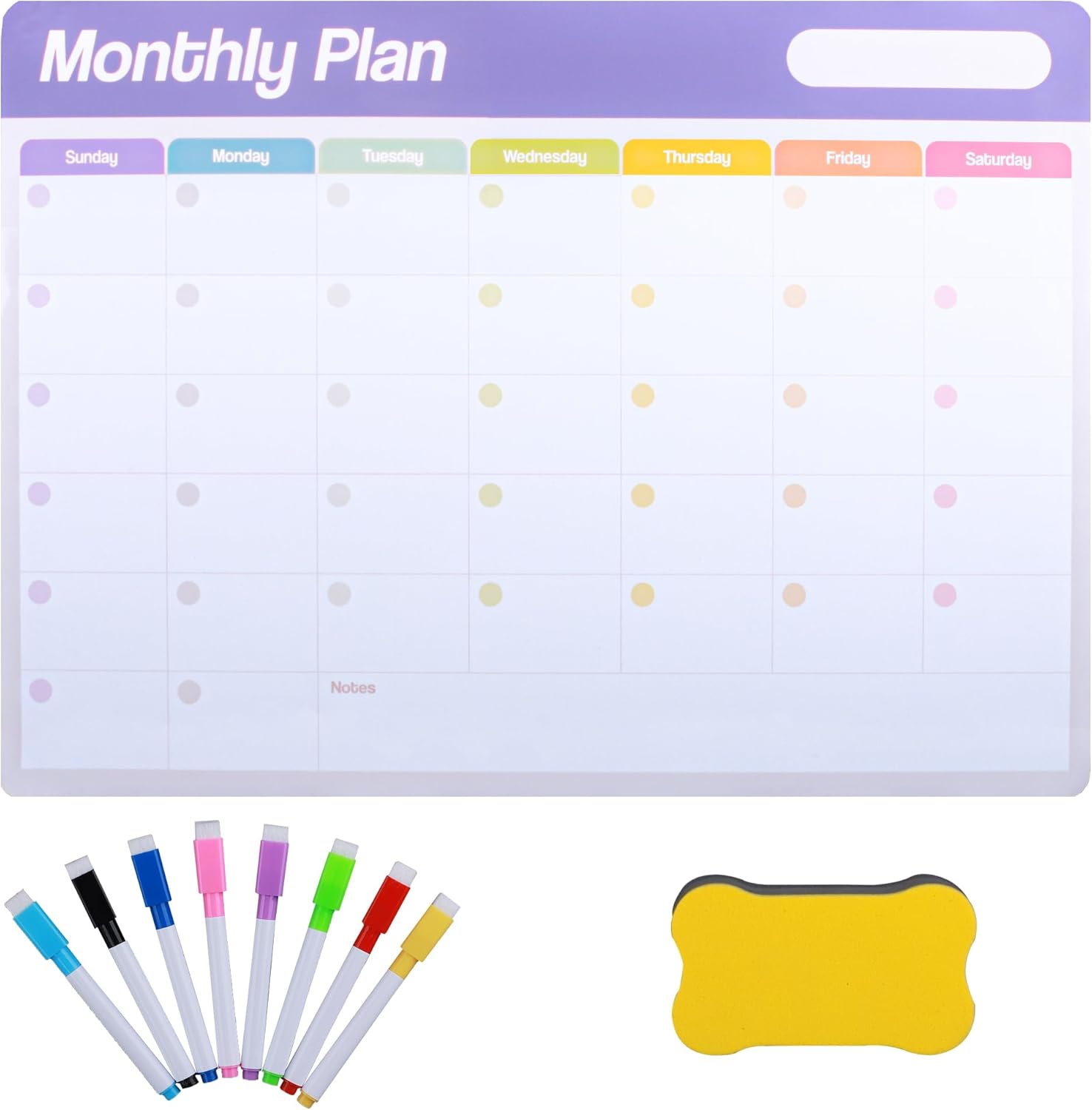 Magnetic Dry Erase Calendar on the Fefrigerator, Magnetic Calendar for Refrigera