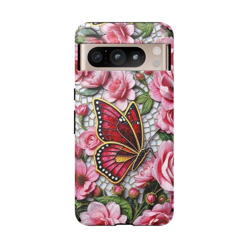 Rose Tough Case Butterfly Mosaic Pink iphone 16 15 14 13 S25 S24 S23 S22 - 第 135/240 張圖片