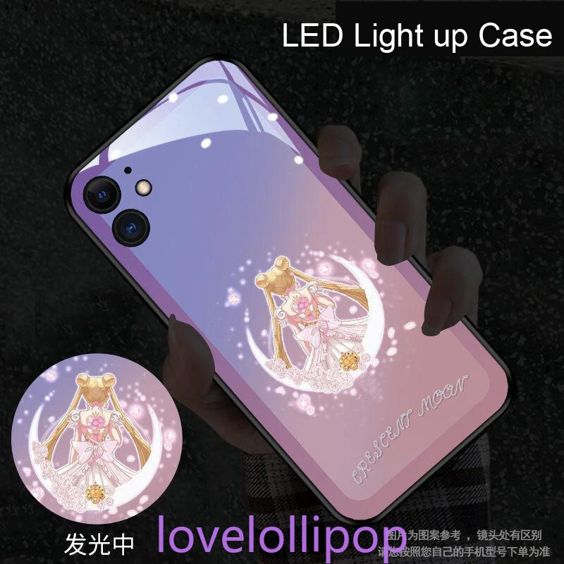 Funda protectora de teléfono LED Shine Princess iluminada para iPhone AIR 17 16 15 14 Pro Max Foto 3 de 4