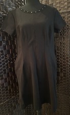 Women’s Simply Vera Wang Dress Large Black Studded LBD Pockets Back Zip Mini