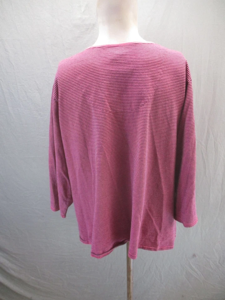 Top de pijama Nordstrom Intimates talla 2X para mujer rojo 100 % algodón manga 3/4 774 Foto 4 de 4