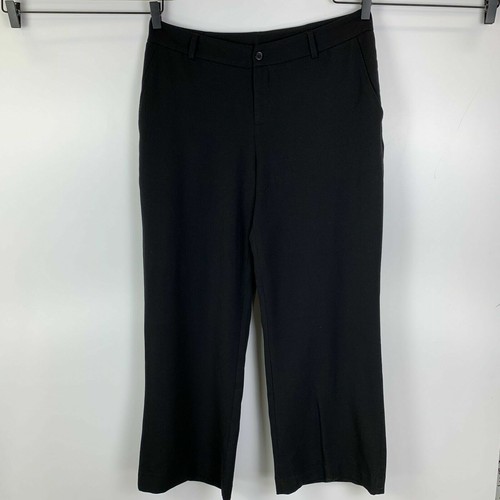 Monroe And Main Black Flat Front Curvy Flap Pockets Stretch Dress Pant Womens 12 - Picture 1 of 7