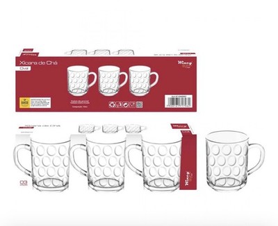 3er Pack Glas Klar Becher Grübchen Milch Tee Tasse Kaffeebecher 245ml Langlebig Trinkgeschirr