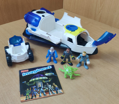 Fisher Price Imaginex Space Shuttle Raketenschiff + Crew, Mondbuggy, Alien & DVD