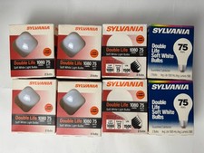 Sylvania Double Life 16 pack of Light Bulbs 75W New Sealed In Package, 8 2-packs