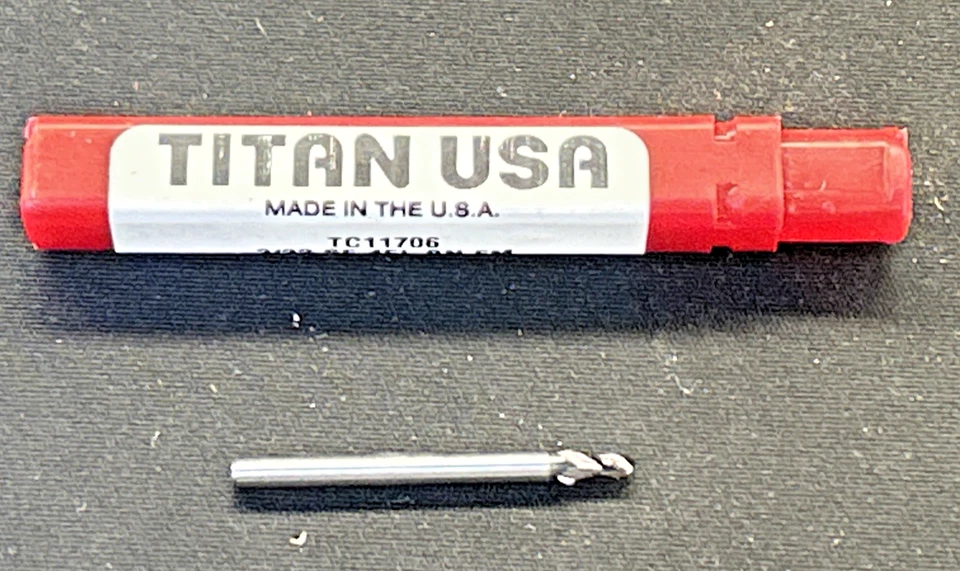 Fresadora de extremo de carburo Titan TC11706 - 4 flautas - bola - hélice 30° (cantidad 2) Foto 2 de 4