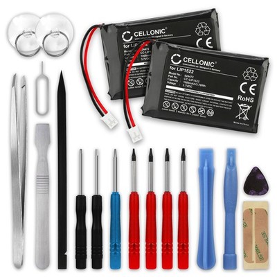 2x Ersatz Akku für Sony JDM-030 CUH-ZCT2J CUH-ZCT2E 1000mAh + Werkzeug-Set