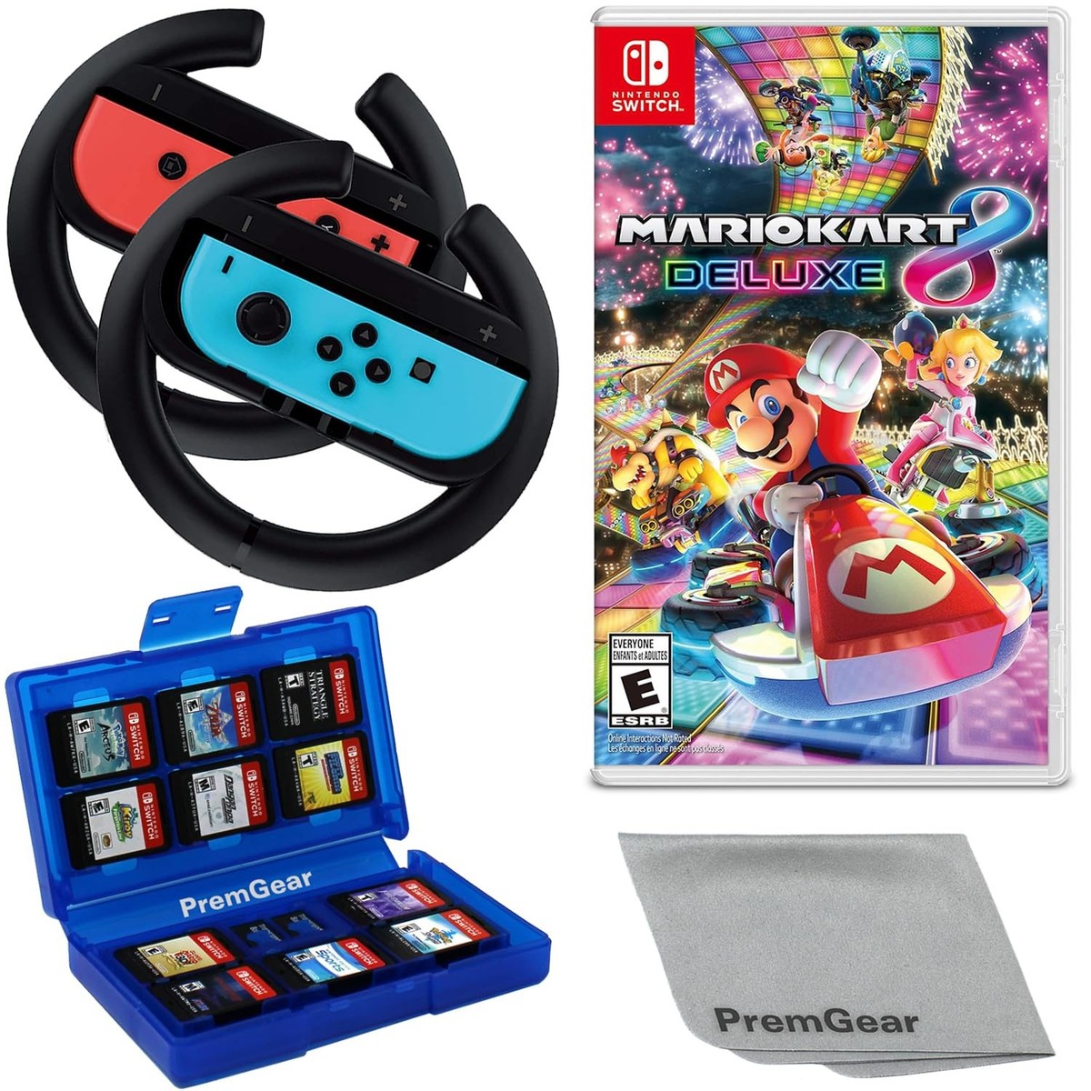 Mario Kart 8 Deluxe Edition Nintendo Switch + 2 Steering Wheels