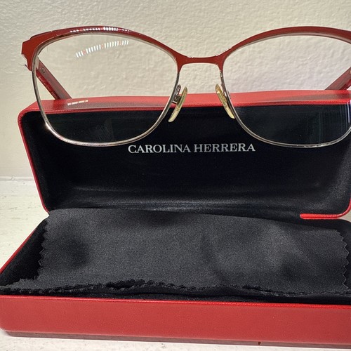 Carolina Herrera VHE188K 0K99 Rot Brille 55/15/140 mit Etui - Bild 2 von 7