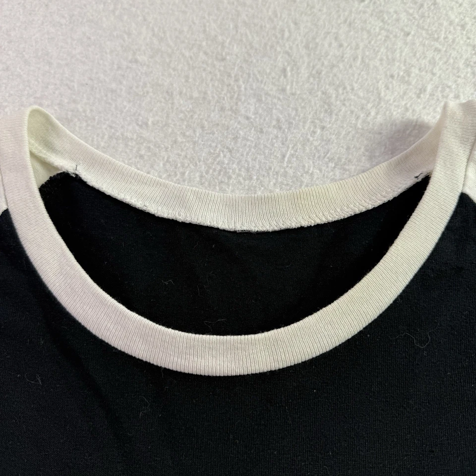 Motley Crue XL Raglan 衬衫白色棉质表带摇滚复古 80 年代风格 — 第 3/4 张图片