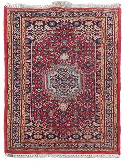 Authentic Hand Knotted Vintage Tribal Bijour Wool Area Rug 4.8 x 2.6 Ft